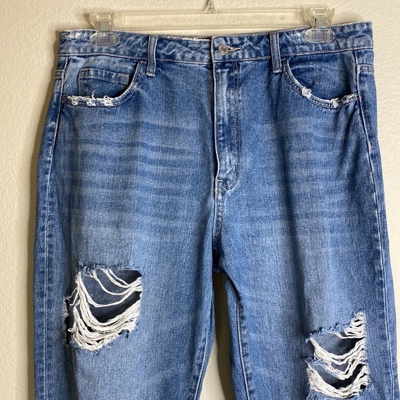 Vervet by Flying Monkey begin again distressed rigid mom jean Sz 32 - Picture 3 of 11